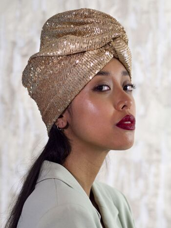 Turban Sequins Or - Large
