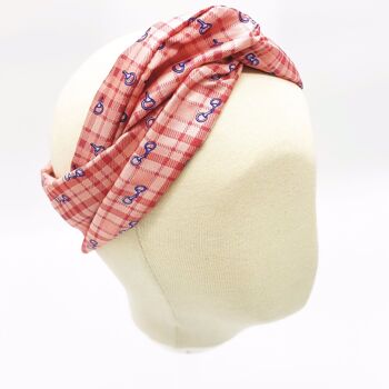 Turban Soie Cavalier Rose 4