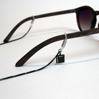 Chaîne à lunettes de style vénitien en acier inoxydable - Noir 5