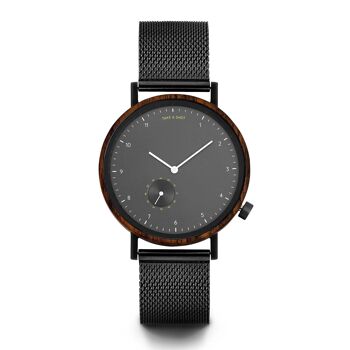 Vernon : Noyer - Maille Gunmetal 42mm 1