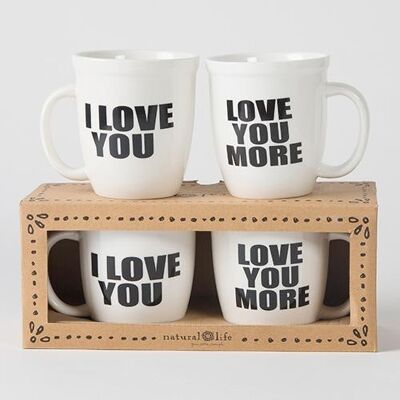 Set de 2 mugs « i love you more « 