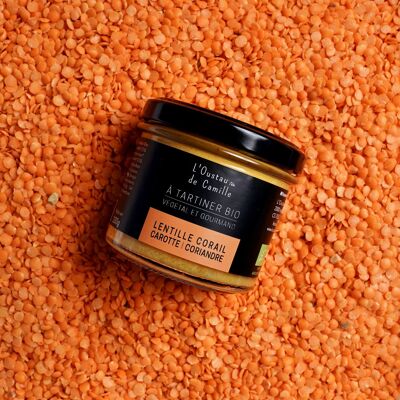 Crema Spalmabile di Verdure Biologiche - Coriandolo Carota Lenticchie Rosse - 100g