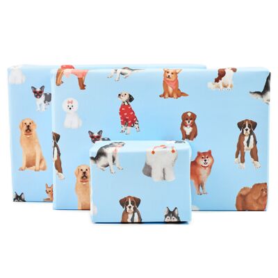 Central 23 - Dogs - Blue Wrapping Paper Sheets