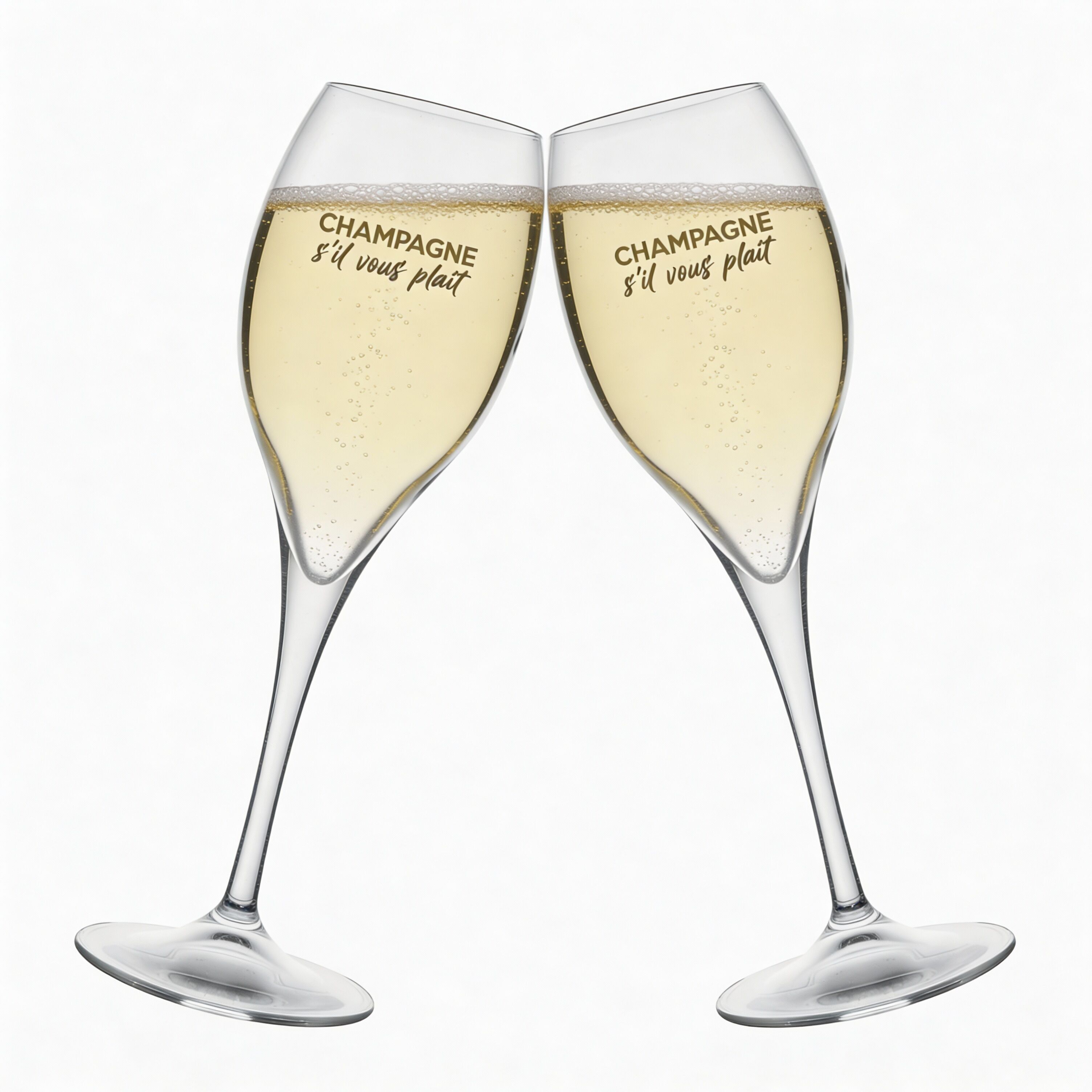 Champagnerflöten-Duo: Champagner bitte