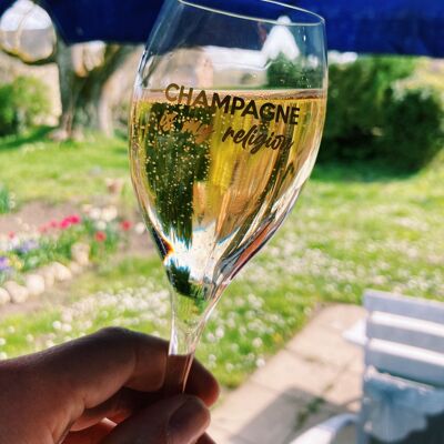 Champagne Flute Duo: Champagne is my religion