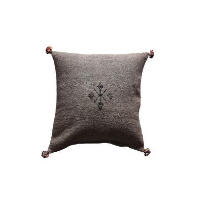 Coussin berbère marron en coton