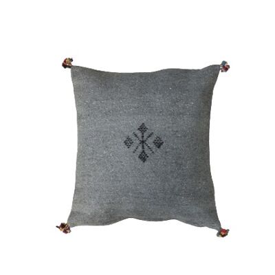 Coussin Marocain Gris foncé en Coton