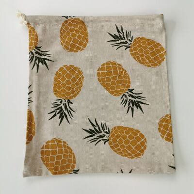 Borsa in tessuto ananas 38 x 13 cm