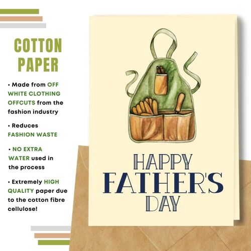 Handmade Eco Friendly Father's Day Cards | Sustainable Father's Day Cards | Made With Plantable Seed Paper, Banana Paper, Elephant Poo Paper, Coffee Paper, Cotton Paper, Lemongrass Paper and more | Pack of 8 Greeting Cards | Happy Father