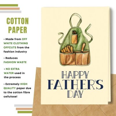 Handmade Eco Friendly Father's Day Cards | Sustainable Father's Day Cards | Made With Plantable Seed Paper, Banana Paper, Elephant Poo Paper, Coffee Paper, Cotton Paper, Lemongrass Paper and more | Pack of 8 Greeting Cards | Happy Father