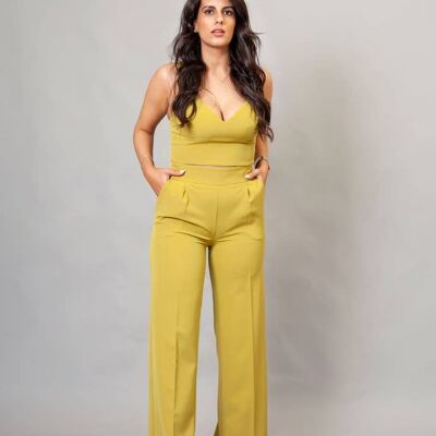 Pantalona com pinça Verde