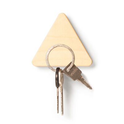 Magnetic key holder 'extra strong' - maple | wood | triangular