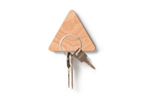Schlüsselhalter magnetisch 'extrastark' - Buche | Holz | dreieckig