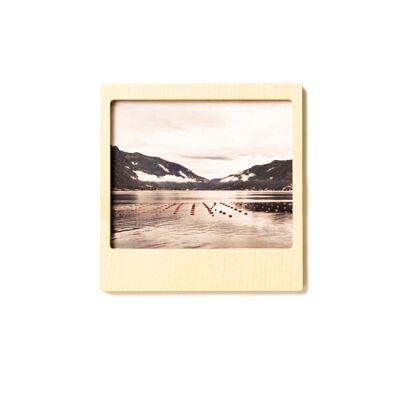 Pack of 2 retro picture frames magnetic size 'L' - maple | Wood