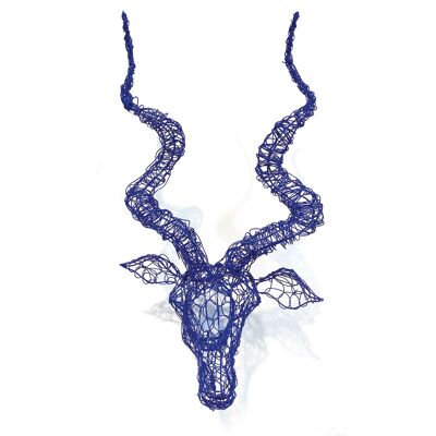 Blauer Kudu-Kopf - Wanddekoration
