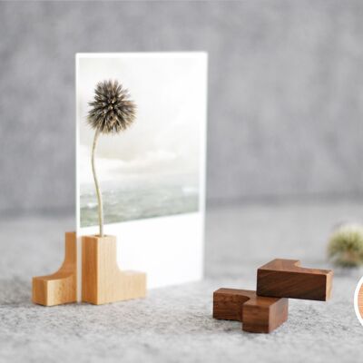 card holder duo - beech