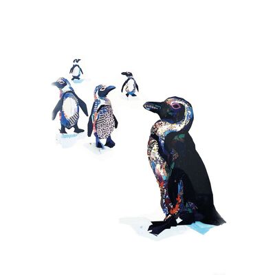 Stampa Collage | Pinguini - A5 (21x14,5 cm)