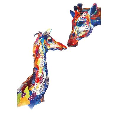 Estampa Collage | Giraffa e il suo flautín - A5 (21x14,5 cm)