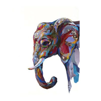 Stampa Collage | Testa di Elefante - A5 (21x14,5 cm)