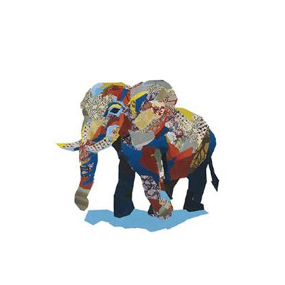 Stampa Collage | Elefante - A3 (42x30 cm)