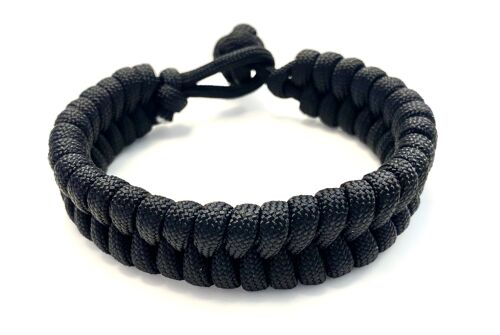 Men's bracelet braided paracord black