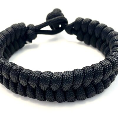 Herrenarmband geflochtenes Paracord schwarz