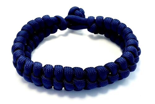 Men's bracelet braided paracord blue