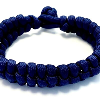Men's bracelet braided paracord blue
