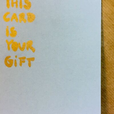 Esta tarjeta es su tarjeta de regalo