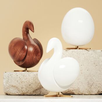 Ægget Figuren – Hvid / Messing - 2