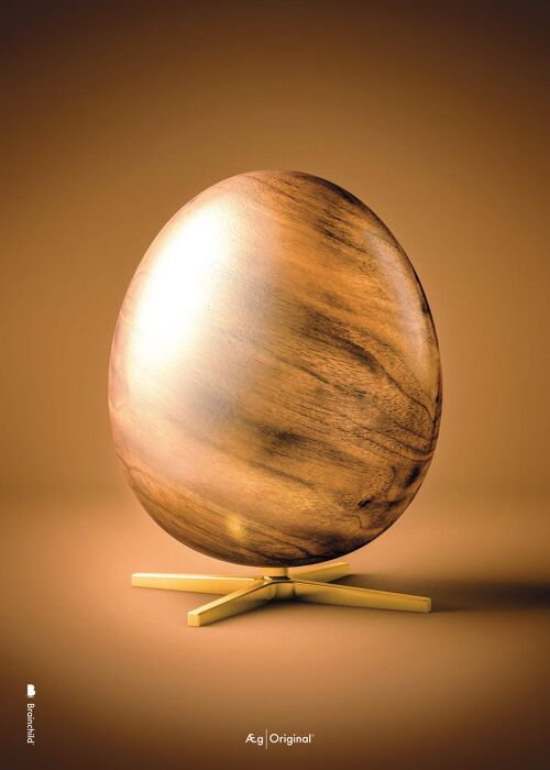 Ægget plakat – Ægget figuren – Brun - A5