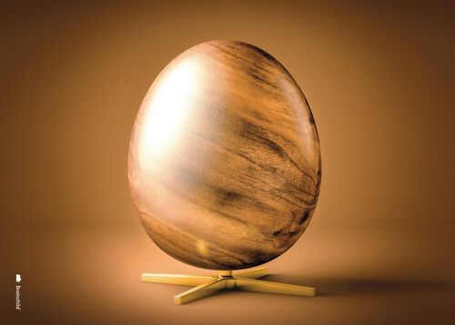Ægget plakat – Ægget figuren – Brun – Tværformat - 30X40 CM.