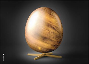 Ægget plakat – Ægget figuren – Sort – Tværformat - 50x70 CM.