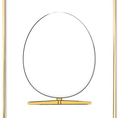 Ægget plakat – Designkitse - 50x70 CM.