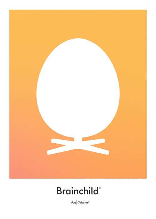 Ægget plakat – Farve – Designikon - 30X40 CM.