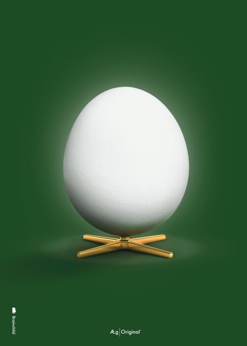 Ægget plakat – Grøn baggrund – Klassisk - A5