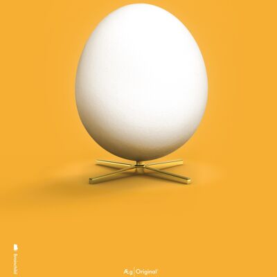 Ægget plakat – Gul baggrund – Klassisk - 30X40 CM.