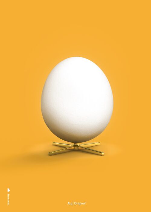 Ægget plakat – Gul baggrund – Klassisk - 50x70 CM.