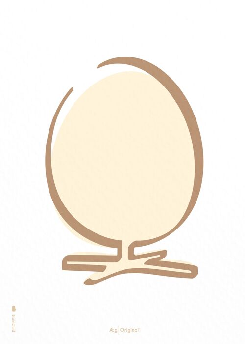 Ægget plakat – Hvid baggrund – Streg - A5
