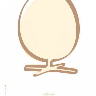 Ægget plakat – Hvid baggrund – Streg - A5