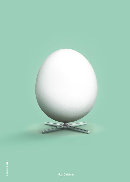 Ægget plakat – Mintgrøn baggrund – Klassisk - 50x70 CM.