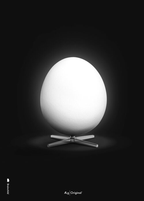 Ægget plakat – Sort baggrund – Klassisk - 30X40 CM.