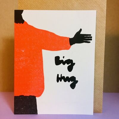 Biglietto arancione Big Hug