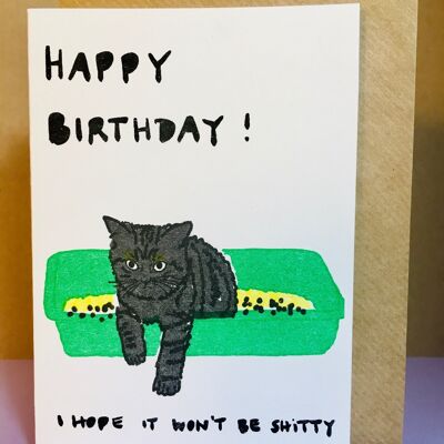 Tarjeta de cumpleaños de mierda
