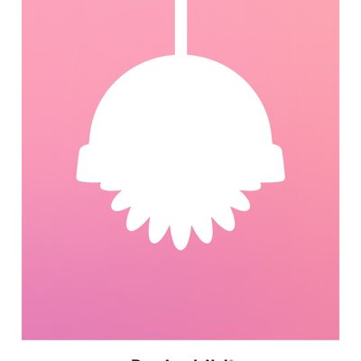 Flowerpot plakat – Farve – Designikon - A5