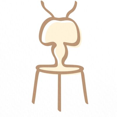 Myren plakat – Hvid baggrund – Streg - A5