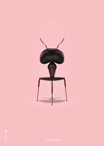 Myren plakat – Rosa baggrund – Klassisk - A5