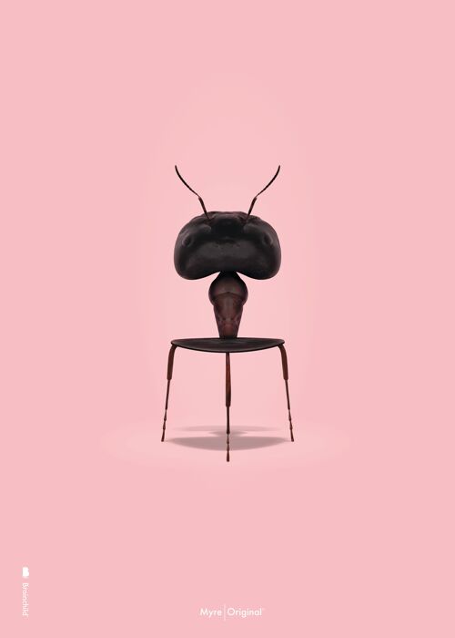 Myren plakat – Rosa baggrund – Klassisk - 50x70 CM.