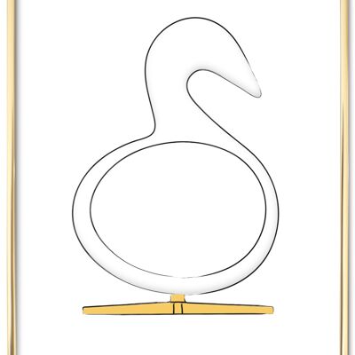 Svanen plakat – Designskitse - 30X40 CM.