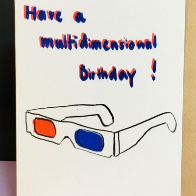 Biglietto di compleanno multidimensionale